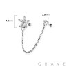 FLOWER 316L SURGICAL STEEL CHAIN CARTILAGE BARBELL